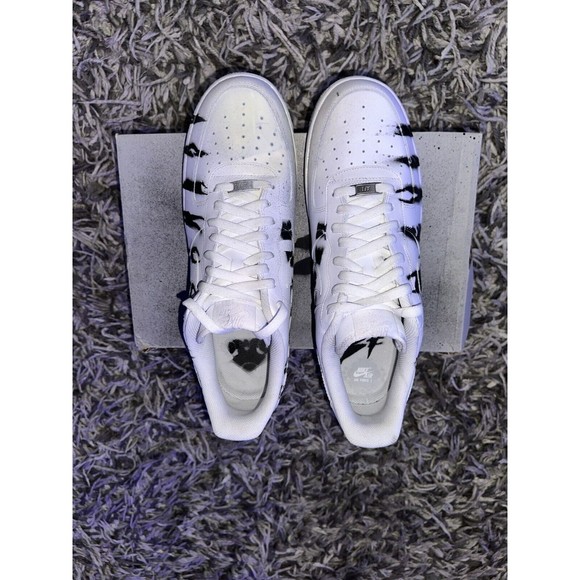 Nike Air Force 1 x AGONYGOYS Custom Low Knowledge Key Forever Shoes White Black main image 8
